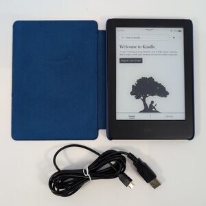 Amazon Kindle 10th Generation 8GB Black w/ Original Blue Case J9G29R Bundle